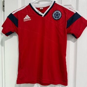 Adidas Red Soccer Jersey - Short Sleeve - Fits Women’s XS or Kids 10